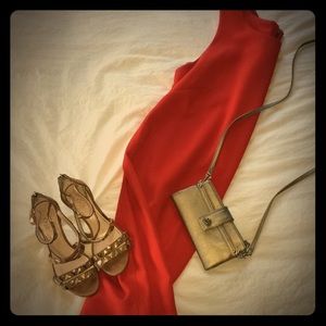 Gap red knee length dress